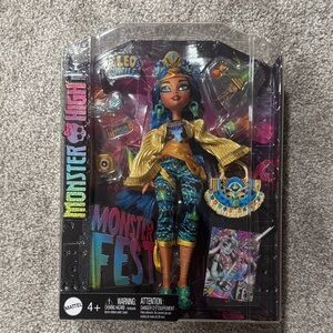 Monster High Doll in Gold and Blue Festive Outfit